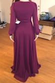 Very comfortable dress! I have a small waist and bust with large hips, so it's great that this dress wears like a robe! It actually reminded me almost of a cloak and I felt magical walking around in it. It is a little long, but with heels or wedges it'll just brush the ground. - Kendra G.