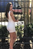 I don't normally order online because I'm in between sizes. Typically I wear a small, but based off other reviews I chose a xs because I wanted it to to be more form fitting. The quality is amazing. It is double layered, so it's not see through. No bra is necessary. - Kaylee M.