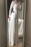 This dress fits to a T! I love it so much!! I haven't worn it on the big day yet, but I'm so excited about it! - Madisen S.