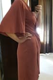 This dress does not look nearly as good on me as it does the model. Makes hips look really big. I like the material as far as comfort, but just not very flattering at all. - Lisa C.