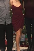 Waited for this dress to come back into stock and I'm so glad I did!! The dress is perfect, stretches well and there's no zipper so the fit is perfect! Color is also beautiful, definitely wearing for Christmas! :-) - Samantha S.