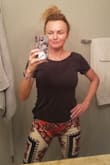 I ordered this shirt in small but had to exchange it for medium because of my breasts. I usually wear small. Medium fits great! I love the fit of this shirt and I love the soft material. You can also wear a bra with it or dress it up or down. - Katie W.