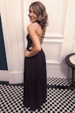 I bought this dress for a work event I had. Other than being really long because I'm only 5'2, it was perfect! I love the lace up back and the flowy material! Such an amazing purchase! I'll definitely wear it again! - Ashley H.