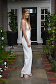 I love all your products. I order dresses from here for every school dance I have or even just a fancier occasion. All of your products are true to size and are very comfortable. I have not had any problems with your products and they are very reliable and ship very quickly. As for this jumpsuit, it was one of my favorite products I have bought from you guys. The material was stretchy and it was not see through. It was also very comfortable and I highly recommend! - Kendal S.