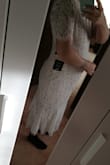 It's so, so large, I'm so sad, had the biggest illusion for my wedding dress, looked through all dresses like for two months until I decided. I even asked for help in your live chat! I was recommended to get an XL, and even the skin color in the bottom seems darker. I'm just sad, can't wear this on my wedding day - Sara S.