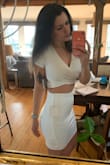 This two piece is everything I want it to be! It fits great! The material is light so it is perfect for going out in the spring and summer! It is a little see through if you wear dark underwear but just wear nude or nothing and it's perfect! I ordered a MD! - Addy A.