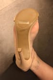 I usually wear 7.5 to 8 in sneakers just to have wiggle room but sandals and strapy heels I'm usually always a 7. My toes feel a little scrunched and the ball of my foot doesn't fit on the shoe... IDK if I just have too wide of feet for such a small size but it's a little disappointing. There's already a small gap between my heel and the back of the shoe, which is why I'm scared to get a size up. Also, the ribbed threading on the shoe pad where the ball of your foot rests is really worrying me because it's a little uncomfortable when the ball of your foot is being pressed into it. These were the shoes we were told to buy for a wedding as bridesmaids so I can't exactly rerun them but I'm just praying that they aren't too uncomfortable for a day. I'm not sure if I'll be able to put pads on it since the strap over my toes is so tight... but we'll see. I may get a size up if I can't bear to wear them for a whole day as a trial before the wedding day. - Jeana W.