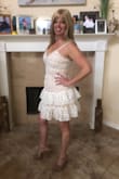 My husband ordered me 19 dresses from your site as a Valentine's day gift  and I only returned one because I already had a similar one in my closet. I both had fun while trying on the dresses, and modeling them for him. He loved the way all the dresses looked on me and fit. I would have to agree, I love the fit and style too. He did a great job of picking the right size for me, because they all fit like they were made for my body! This Beauty and lace White and Nude Crochet lace Mini Dress will definitely go with me to our next beach resort vacation. We take a lot of vacation beach resort  trips where this dress would be perfect day or night. Lulus will definitely be one of my favorite sites to order from. - Wendy G.
