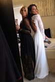 This dress is stunning! It runs a little large, and I feel I could have gotten an XS based on my measurements. I just had some slight alterations done, and after that it fit great. Overall I would recommend to anyone who is looking for a simple but elegant style! You also cant beat the price. - Kelsey G.