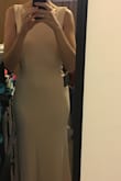 This is a tricky one. I usually wear a small in Lulus dresses, but never wear dresses that are fitted through the hips. For this one, I ordered a small, medium, and large to figure out what size I needed. The small fit on top, but I will likely be sticking with the medium (pictured) though it is just tighter on my hips than I'd prefer. The large still brushed my hips, but was otherwise simply too big. - Mary B.