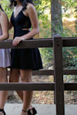 I never had any doubts about the quality of the dress; It seemed pretty well made. 
The fitting was the tiniest bit too large, I have a smaller chest so the neckline was a little lower than I would have liked, it threw the proportions off a little.
One thing I do want to mention is the thickness of the skirt part, I like my dresses on the shorter side and this dress was made of thicker material that went a little lower on my thighs than I would have liked. But was that a deal breaker? Definitely not. The dress still looked really nice and although it wasn't perfect I would say it's relatively true to size, good quality, and a good price. I got a lot of compliments because the design is pretty and unique! - Isabelle K.