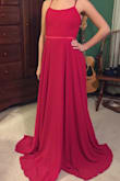 I ordered this dress for prom and I am so excited to wear it! It is a little long so I am going to get it hemmed, and the top was a litttle loose but once I adjusted the straps it fit perfectly. I love the feature on these dresses with adjustable straps! Everyone loved the dress. The material is very nice and looks way more expensive than what I payed for it. Overall I would recommend this dress to anyone I love it! - Emilee D.