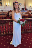 I love this dress I would it for my court house ceremony, I really wished they had my size which would of been XS, I got a small and it was a little loose and so long for my height but it was perfect!! - Jennifer P.