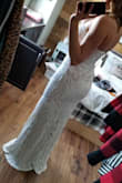 Ordered this dress for my backyard wedding. Fits beautifully--I found it a little tight at the top but also keeps it from slipping. Looks a lot more expensive than it is. The length fits me perfect. Don't ever want to take it off! The material is stretchy so it's comfy to sit in as well. Well made product, very happy! - Jenessa H.