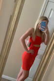 Loved the color and the material! I could have sized down for a tighter fit, but still loved the dress!! - Emma L.