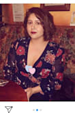 Loves this dress just a little loose in the bust area. I would definitely use a pin next time to stop from popping out. Other than that perfect date night dress. - Crystal W.