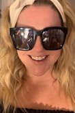 I was worried these would be way too big (have me lookin like a bug) from the pics but I don't think they are. Some may think so, but I like how they're super sized - especially for my larger face and strong chin. I feel like, because they're so big, it makes them a little more glam. Keeping, especially for the price. - Sarah W.