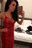 I had to get this dress altered at the knee, but I am also very short/small, so that is to be expected. This dress fit amazing and hugged every area just right! I got so many compliments. It also was very comfortable/material was high quality and felt awesome. - Cara S.