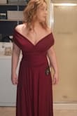 This dress is absolutely fabulous! My 8 bridesmaids will be wearing them at my wedding in October. The material is great, definitely not cheap looking or feeling. The dress is so unique and universal, that's my favorite part! Each one of my bridesmaids will be able to show their unique styles, while all wearing the same dress! 10/10 would recommend! - Dystany S.