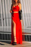 Such a fun two piece! Can be worn in different occasions! The fit is so nice, and the material is great! wearing with Lulus MARIE BLACK SUEDE LACE-UP HEELS! - Elena T.