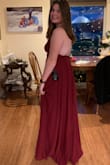 Great dress! It fit a little large on the sides up top but so affordable. I can afford to get that fixed. Lovey color. Little more conservative of a dress but the back keeps it interesting enough. - Jenna R.