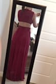 I wanted a dress for a black tie event that showed a little skin, while not being too risque. This fit the bill. The medium fit great, and I could've worn it without altering; however, I did end up getting the shoulders taken up a bit so that it fit better in the chest, and I got it hemmed. (I'm 5'7" and would've been ok in a couple inch heels, but prefer wearing flats for formal events). This is a great dress for ladies with a smaller waist and larger hips, because it accentuates the waist, and provides plenty of flowy space for the hips  Pics are from the day I first tried it on, before altering (unfortunately the event was canceled and I never got to wear it, so I don't have better pics, or feedback for comfort level throughout the night). - Emily C.