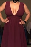 I love, love this dress! The material is really good, so the dress is super comfortable!! I usually wear size small if the material is stretchy or has some stretch. This one I got in a medium after reading the reviews and I am glad I did. The material doesn't have any stretch. - Isela V.