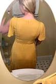 I was not crazy about this dress at all for the price I paid. The material is very thin (I don't know how you could wear a bra with it and have it not show) and wrinkles very easily. My biggest concern though was the length.... I don't know how anyone over 5'8 could wear this. It was at least 2 inches too short. While the dress flowed nicely and was fun to walk around in, I would have only paid $30 tops for a dress of this quality. I'll be returning. - Laura M.
