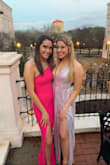I wore this dress to a sorority formal and was very pleased when it arrived. I love the color, it had just enough sparkles, and was comfortable to wear.
I usually wear a S in Lulu's dresses, but for this one I probably should have ordered an XS. The sequins make the dress a little heavier, making it hang a little looser. It was also very long, and that's saying something considering I'm 5'6.
I got a LOT of compliments on this dress and it was perfectly dazzly- not too much. I love the color, the lavender is true to the image. The slit is not as high as the image makes it look, though. I noticed after it came in that the model is holding up the slit a little to make it appear higher, which I was disappointed about.
The material is very thin- from the three hours I was wearing it my heel sliced three holes in the back of the dress from getting caught while I was walking down stairs. I know the sequins are on a sheer layer, but for the price, it should have been better quality.
Very nice dress, but I would not pay $99 for it again considering I will have to get the holes stitched and it didn't last very long. - Brennan C.
