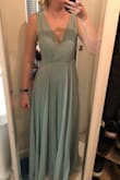 I am tall, and it's so nice that this dress has length!!! It's perfect for my friend's wedding. Light and flowy with unique details! Runs a bit large in the chest... usually I am a medium, but I went with the small for this reason. - Sam D.