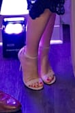 I have an okay tolerance for heels but these were very uncomfortable. It's a beautiful shoe and complimented my dress well. The ankle strap was not constricting (I didn't feel like they were pulling against my legs or restricting any walking). The heel is very thin and the toe strap was extremely tight. The toe sole has little to no cushion I may try to find some pads that make them bearable. - Megan C.
