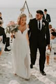 I wore this dress to my wedding ceremony on the beach and it was perfect for the setting. Everyone loved it and couldn't believe how little I paid for it! The only alteration needed was to shorten it a few inches. - Megan F.