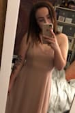 I am obsessed with this dress. It fits wonderfully and compliments my shape well. I was originally going to wear it for engagement photos, but I decided on a darker color in a different dress also from Lulus instead. This one I'll wear to my engagement party or something like that instead. - Kaitlin