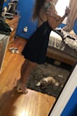 I loved the fit of this dress and the lace! I never wear open back but this dress has a good amount of support, and it isn't loose on the side. It was extremely comfortable and the straps weren't too tight! I wore for a rehearsal dinner and it was perfect and a great price. Perfect length for someone short like me. - Kellie C.