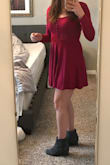 This dress has a thinner fabric, but will be great for any season in MN! Looks great with or without tights and works with any style of shoe! Very comfortable and cute! - Jasmine S.