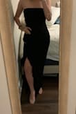 Fits awesome! Love the length because it's long enough but not too long to where it drags the floor. Ruffel is so cute! I wanted a simple yet elegant dress. This is exactly that! - MC D.