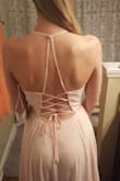 I have learned that flowy dresses are not flattering on me. I am a size two but I just felt huge wearing this. The back is gorgeous. - Jessica H.