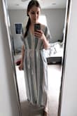 I bought this cover up for my upcoming vacation to Jamaica. I love the fit, and it's light enough that I won't be sweating like crazy. It rolls up pretty small, too, so it's good for packing. I'm 5'4" and it's definitely more like a maxi dress on me than it is on the model, but that's fine. I'd rather wear something that actually covers me up because I burn so easily. - Christine A.