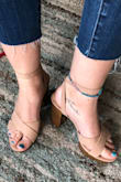 Absolutely loveee these heels. I haven't worn them yet so can't speak to their comfort, although I can see what other reviews mean by the strap not being supportive. Hopefully this is not an issue when wearing them for long periods of time. They are soooo cute and a steal for the price - totally worth it! Can't wait to wear these look great even with just jeans! - Lauren C.