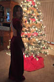 This dress was worn to a bridal shower by my daughter, and when she was asked to Christmas ball, she thought it would be a perfect dress to wear again. It fit her perfect, and she looked amazing and received so many compliments on the color, backless cutout and how well it fit her. - Heather