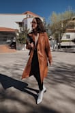 I absolutely loved everything about it. It goes with pretty much everything in my closet because of the length and color. I've also been asked quite a few times if it's real leather & complimented by strangers! Haven't stopped wearing it! - Keren M.