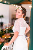 THIS.DRESS.IS.GORGEOUS! I wore it for my bridal shower and got so many compliments! For support I wore a strapless bra with clear straps and you couldn't see the straps through the lace which was exactly what I wanted. This is such a classic dress that can easily be dressed up or down. Cannot wait to wear it out with a leather jacket and black heels for my next date night. :) - Kristie C.