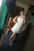 I bought this dress for my upcoming graduation and I am so glad I did! If you want something cute and not over the top, I definitely recommend this! It's definitely the dress that you can dress up or down. It definitely is a size too big so size down and it's very very loose even after sizing down so don't expect fitting. It's not see through so that's another perk. :) buy it! - Kyra B.