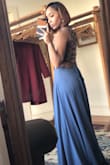 Bought this dress for a wedding I was attending. It was formal and prefect for the occasion. I loved everything about the dress. The back was stunning and it show just enough without being too revealing. Loved the high neck lobe as well. I was so comfortable all night. I'm short. So I had to get alterations do to the dress because of the length. Overall this dress was magical, perfect, stunning and made me feel beautiful!!!! I would recommend buy this dress for any special occasion. - Carmelita L.