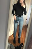 These jeans are a god send!!! Absolutely love them. Can be dressed up or down and are the best quality. Only downside is that they stretch after a day of wearing and will probably require more washes than most jeans to keep them fitting nice. I would recommend sizing down if you prefer a looser fit! I personally like that they fit a little looser for the boyfriend Jean look. Overall LOVE !! So trendy :) - Shelby T.