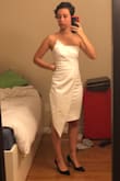 I never wouldn't imagine to buy my wedding dress on a website and that it would be way over my expectations!!
The fabric of the dress is the right weight, it fit as expected and it really shape on your body. The details are well done, and something to consider: once it's been ironed it doesn't wrinkle as much as other fabric, so it make it the ideal dress for a very long day! It's a simple dress, very well made and it's very cheap for the good quality you get. I loved it, and I loved how Lulus customer care was so efficient, I order with expedited shipping and it arrive exactly when they were saying and because I ordered in 2 different size it was also super easy to send back the other size I didn't wear and get a refund easy! I would definitely use Lulus again. - Giulia A.