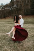 I absolutely loved this dress! The wrap style made it very flattering and it was great quality without being overly heavy. I used it for engagement pictures and the way the dress falls/flows in the pictures is awesome! - Sarah J.