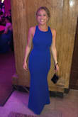 I wore this dress to a law school ball. It was great. The material was thick and was very flattering. It held in what it needed to lol. I got lots of compliments. I did have to hem it because I'm short but I've never bought a long dress I didn't have to hem. It has an inner layer of silky material that was really nice. I would buy it again! - Alexis B.