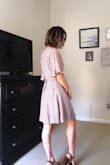 I was a little apprehensive about the patterns at first, but I love this dress so much now. The pattern looks great, the quality of the dress is AMAZING, it is double layered so you can go braless if you so desire, not that exposed bra straps are a problem in this dress. Great length, fits the hips perfectly. Love it. - Anna F.