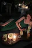 Ordered for my 30th bday dinner. Was nervous about sizes as I am tall and curvy but also somewhat petite. Based on my measurements I went with small and it fit absolutely perfectly. Didn't realize the pants had slits that become rather revealing at times. Very comfortable and lovedddd the green color .
Received many compliments - Steph H.